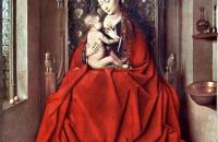 扬·范·埃克（Jan van Eyck，荷兰画家 ， 1390 - 1441 年）作品-卢卡麦当娜