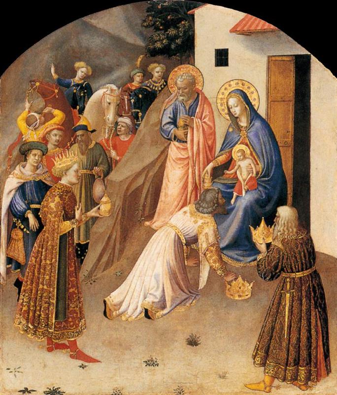 弗拉·安杰利科（Fra Angelico，意大利，1400-1455）作品-魔法师的崇拜