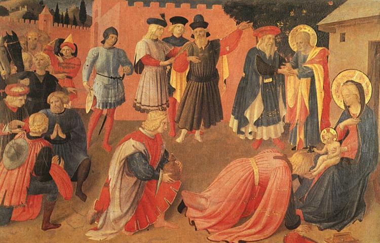 弗拉·安杰利科（Fra Angelico，意大利，1400-1455）作品-魔法师的崇拜2