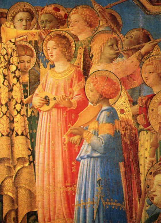 弗拉·安杰利科（Fra Angelico，意大利，1400-1455）作品-圣母加冕礼（详细）4