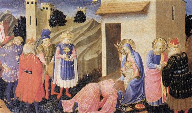 弗拉·安杰利科（Fra Angelico，意大利，1400-1455）作品-魔法师的崇拜 2