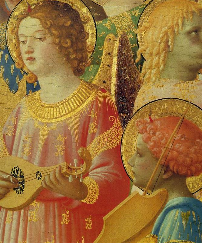 弗拉·安杰利科（Fra Angelico，意大利，1400-1455）作品-圣母加冕礼（详细）