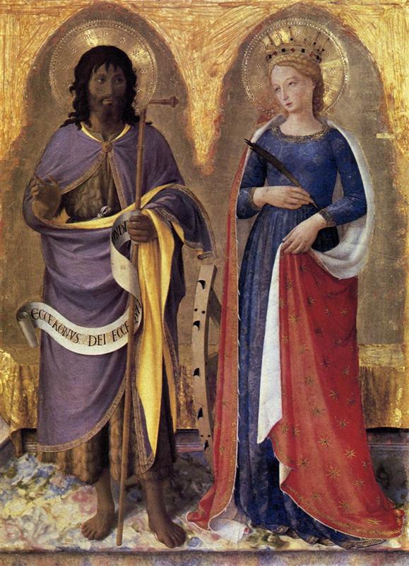 弗拉·安杰利科（Fra Angelico，意大利，1400-1455）作品-佩鲁贾祭坛画（右面板）