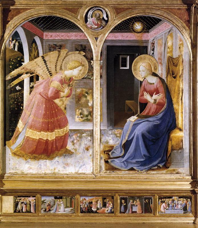 弗拉·安杰利科（Fra Angelico，意大利，1400-1455）作品-报喜 2