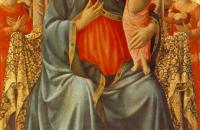 弗拉·安杰利科（Fra Angelico，意大利，1400-1455）作品-麦当娜与孩子和天