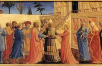 弗拉·安杰利科（Fra Angelico，意大利，1400-1455）作品-处女的婚姻