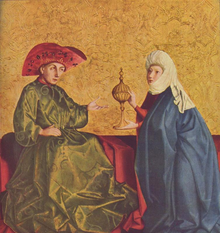 康拉德·维茨（Konrad Witz，德国画家，1400-1445）作品-所罗门王和示巴女王