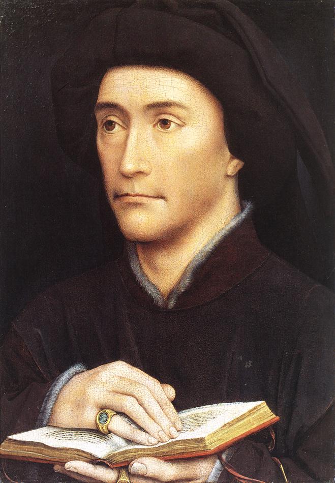 罗吉尔·范德韦登（Rogier van der Weyden，荷兰画家，1399 - 1464 年）作品-拿着书的男人