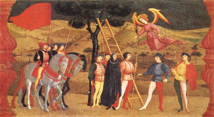 保罗·乌切洛（Paolo Uccello，意大利画家，1397 - 1475 年）作品-被亵渎的主人的奇迹