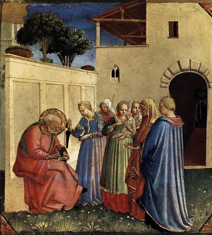 弗拉·安杰利科（Fra Angelico，意大利，1400-1455）作品-施洗者圣约翰的命名