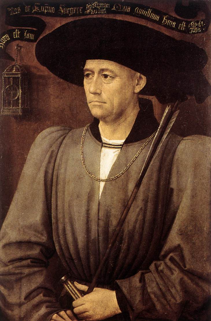 罗吉尔·范德韦登（Rogier van der Weyden，荷兰画家，1399 - 1464 年）作品-一个男人的肖像