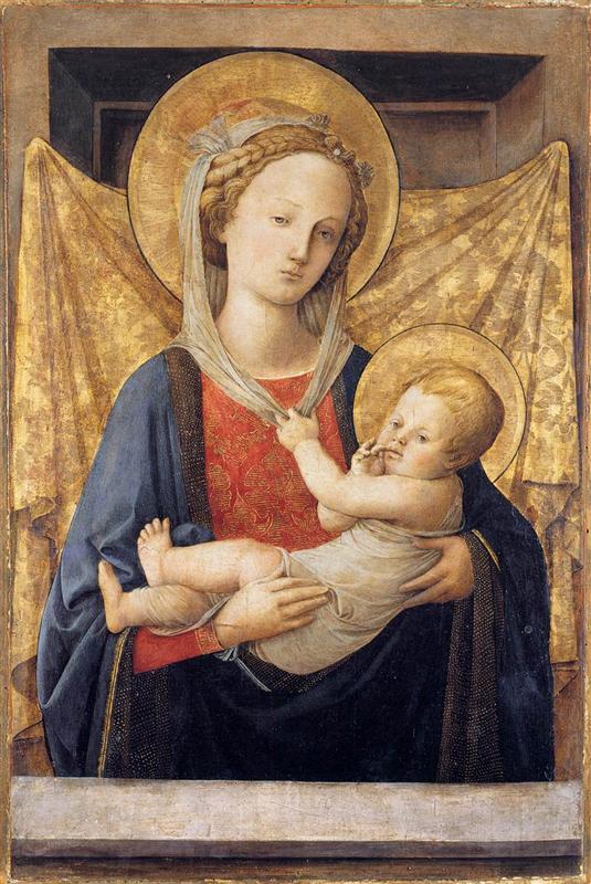 菲利波·里皮（Filippo Lippi ，1406-1469，意大利画家）作品-麦当娜和孩子