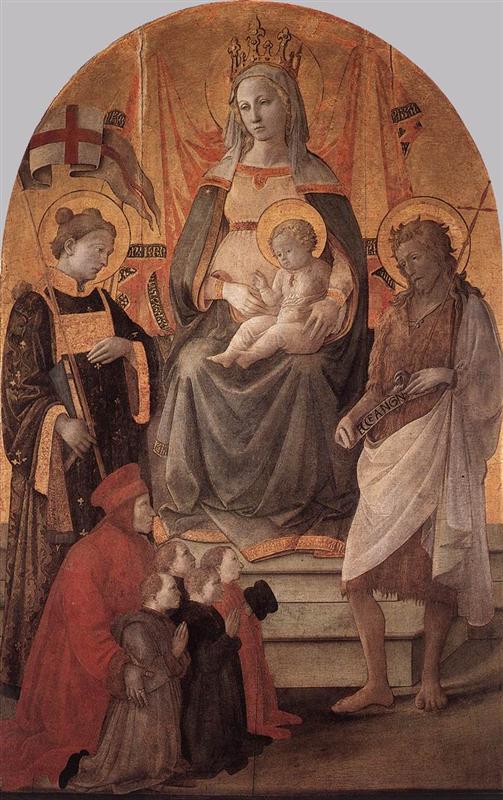 菲利波·里皮（Filippo Lippi ，1406-1469，意大利画家）作品-麦当娜·德尔·切波