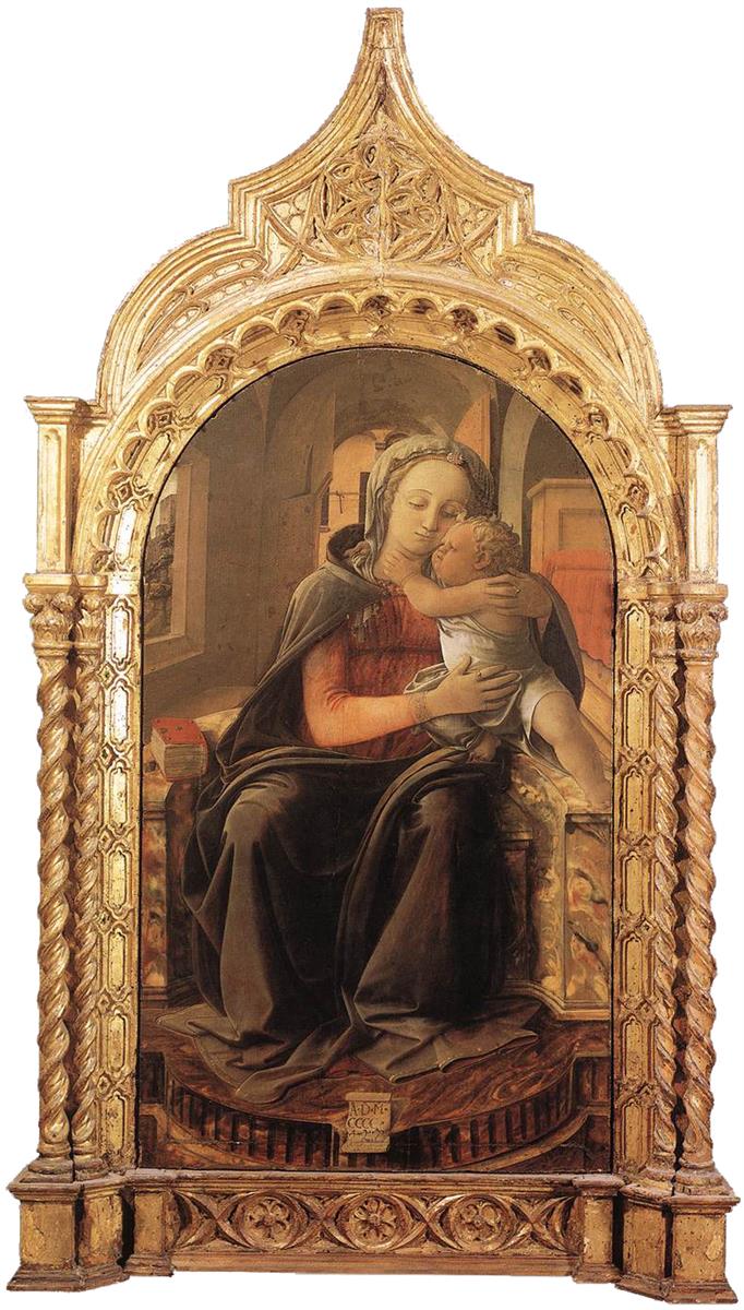 菲利波·里皮（Filippo Lippi ，1406-1469，意大利画家）作品-麦当娜·德尔·切波