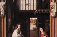 彼得鲁斯·克里斯特斯（Petrus Christus，荷兰画家，1410-1475）作品--天使报喜