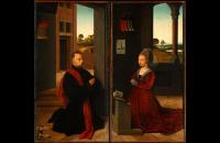 彼得鲁斯·克里斯特斯（Petrus Christus，荷兰画家，1410-1475）作品--男性和女性捐赠者的肖像