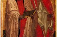 马萨乔（Masaccio，意大利，1401-1428）作品-圣乔维纳莱三联画。左面板