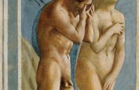 马萨乔（Masaccio，意大利，1401-1428）作品-亚当和夏娃被逐出天堂