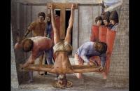 马萨乔（Masaccio，意大利，1401-1428）作品-圣彼得受难作品