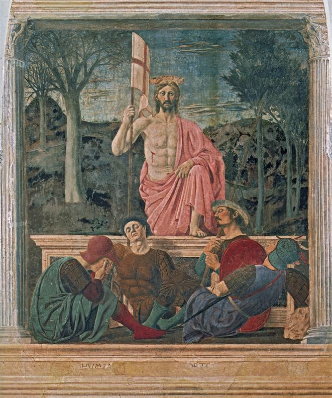 皮耶罗·德拉·弗朗西斯卡（Piero della Francesca，1412-1492，意大利画家）作品-《复活》