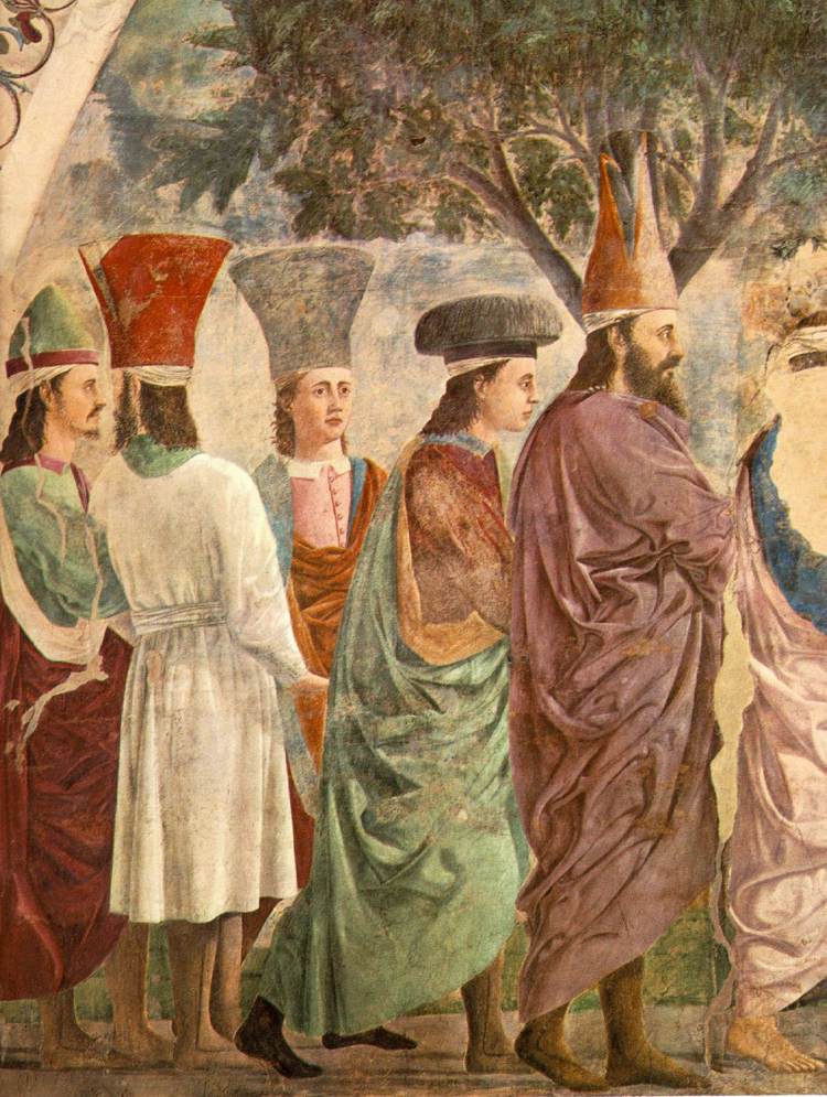 皮耶罗·德拉·弗朗西斯卡（Piero della Francesca，1412-1492，意大利画家）作品-《十字架的高举（详细）》
