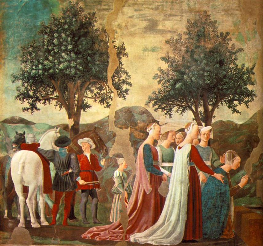 皮耶罗·德拉·弗朗西斯卡（Piero della Francesca，1412-1492，意大利画家）作品-《示巴女王的游行》