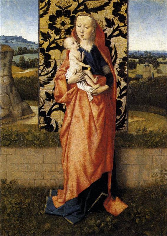 德克·布茨（Dirk Bouts，1415-1475，荷兰画家）作品-《圣母子 2》