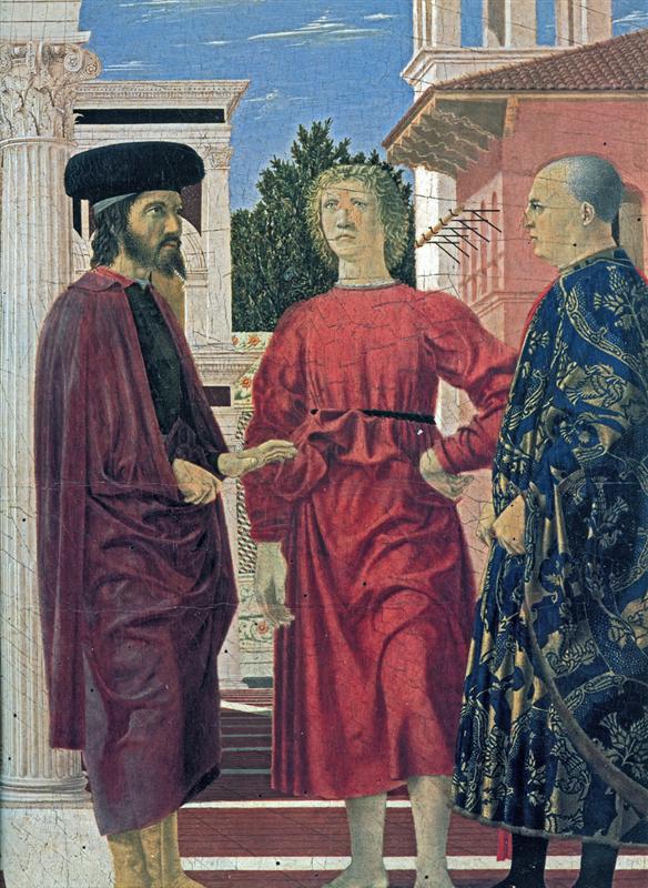 皮耶罗·德拉·弗朗西斯卡（Piero della Francesca，1412-1492，意大利画家）作品-《基督的鞭笞（详细）》