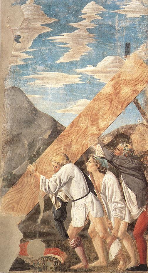皮耶罗·德拉·弗朗西斯卡（Piero della Francesca，1412-1492，意大利画家）作品-《圣木的葬礼》