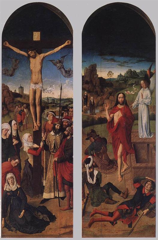 德克·布茨（Dirk Bouts，1415-1475，荷兰画家）作品-《激情祭坛画（侧翼）》