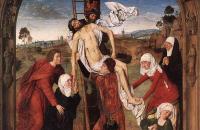 德克·布茨（Dirk Bouts，1415-1475，荷兰画家）作品-《激情祭坛画（中央面板）》