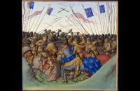 让·福凯（Jean Fouquet，法国画家，1420-1481）作品-《让·福凯（Jean Fouquet，法国画家，1420-1481）作品-《841 年丰特努瓦恩普伊萨耶战役》》