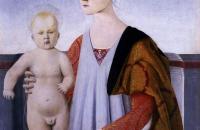 皮耶罗·德拉·弗朗西斯卡（Piero della Francesca，1412-1492，意大利画家）作品-《圣母子》