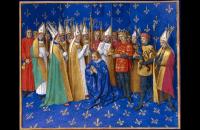 让·福凯（Jean Fouquet，法国画家，1420-1481）作品-《菲利普奥古斯特加冕》