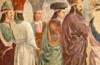皮耶罗·德拉·弗朗西斯卡（Piero della Francesca，1412-1492，意大利画家）作品-《十字架的高举（详细）》