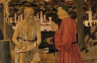 皮耶罗·德拉·弗朗西斯卡（Piero della Francesca，1412-1492，意大利画家）作品-《圣杰罗姆和捐赠者》