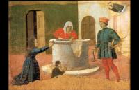 皮耶罗·德拉·弗朗西斯卡（Piero della Francesca，1412-1492，意大利画家）作品-《圣伊丽莎白救了一个男孩》