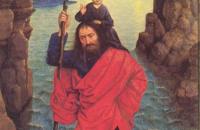 德克·布茨（Dirk Bouts，1415-1475，荷兰画家）作品-《布拉班特明珠右翼：圣克里斯托弗》