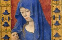 让·福凯（Jean Fouquet，法国画家，1420-1481）作品-《玛丽抱着基督孩子》