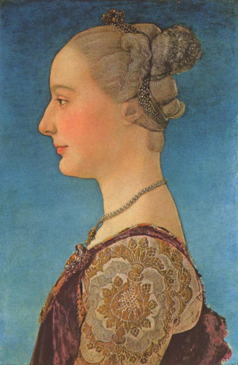 安东尼奥·德尔·波拉伊奥罗 （Antonio del Pollaiolo，1429-1498，意大利）作品-一个女人的肖像