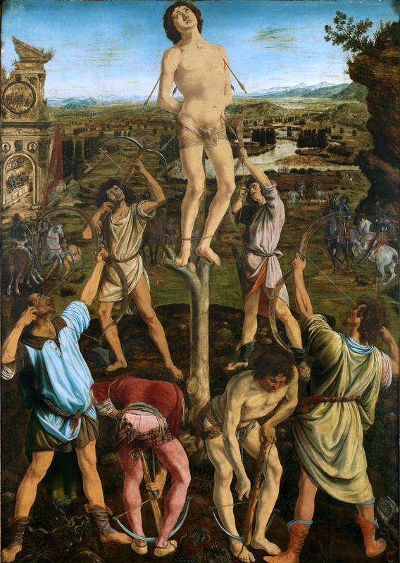 安东尼奥·德尔·波拉伊奥罗 （Antonio del Pollaiolo，1429-1498，意大利）作品-圣塞巴斯蒂安的殉道