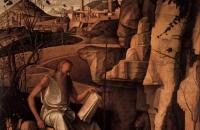 乔凡尼・贝里尼(Giovanni Bellini，意大利，1430-1516 年）-沙漠中的圣杰罗姆