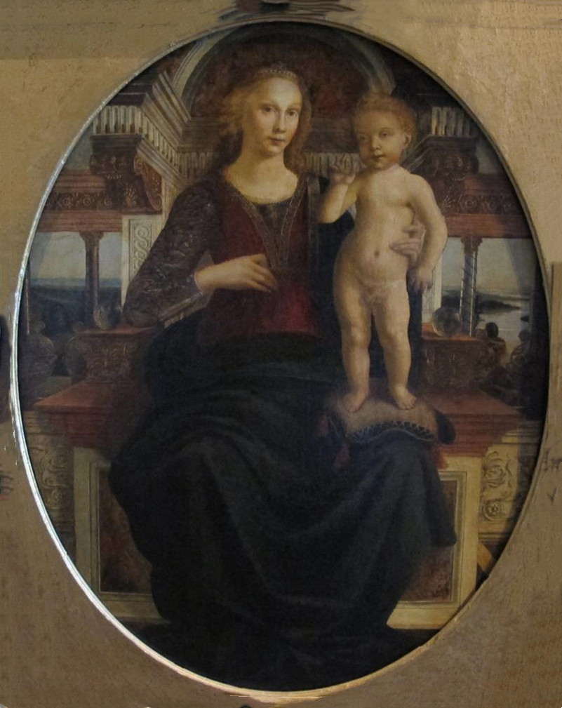 安德里亚·德尔·韦罗基奥（Andrea del Verrocchio，意大利，1435-1488）作品-麦当娜和孩子 1