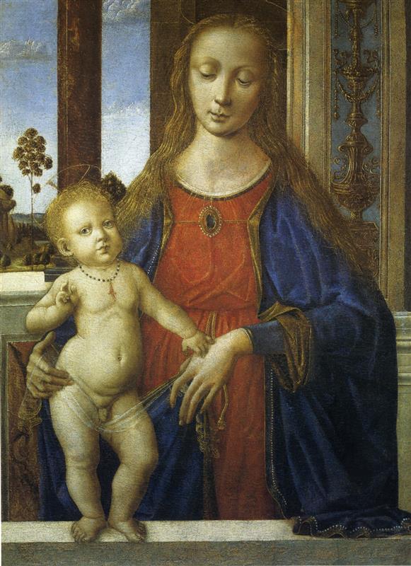 安德里亚·德尔·韦罗基奥（Andrea del Verrocchio）作品-麦当娜和孩子