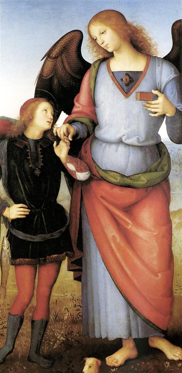 彼得罗·佩鲁吉诺（Pietro Perugino，意大利）-大天使<a href=https://www.kuhw.com/e/tags/?tagid=1258 target=_blank class=infotextkey>拉斐尔</a>与托拜厄斯