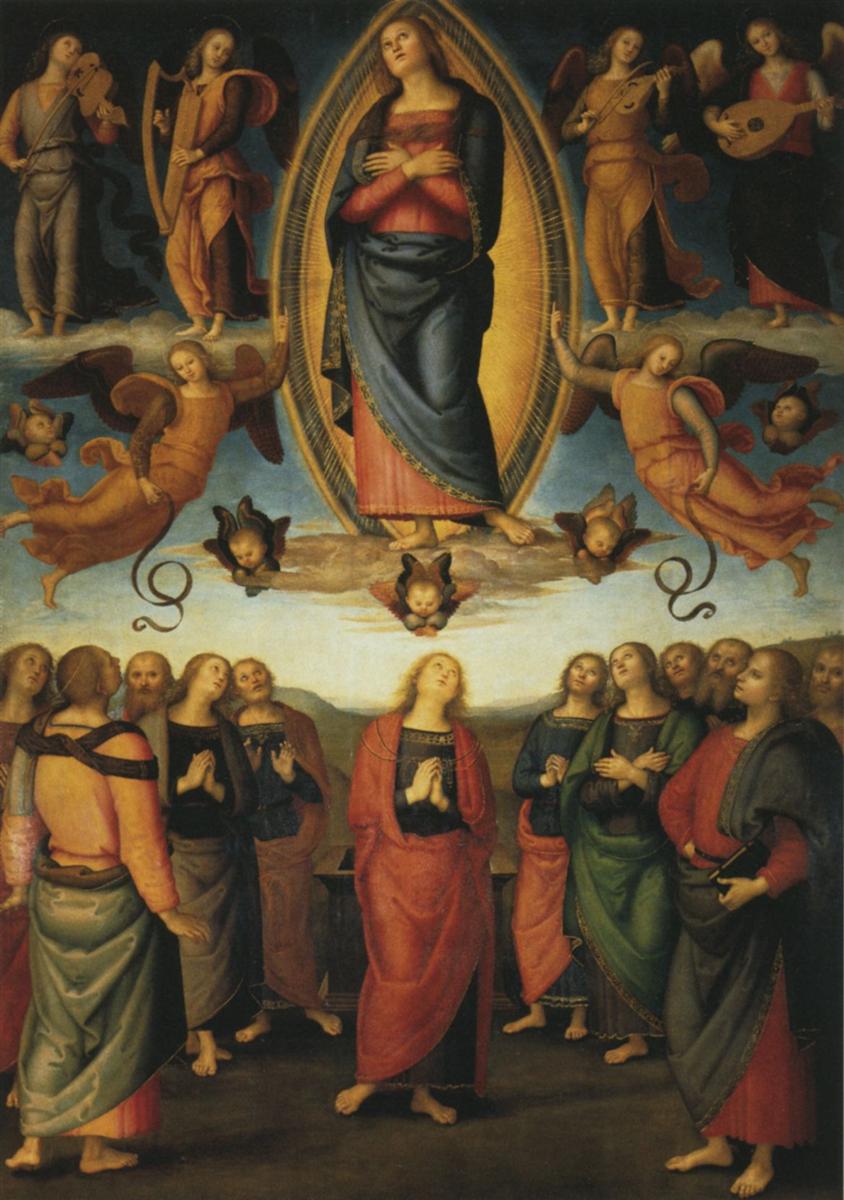 彼得罗·佩鲁吉诺（Pietro Perugino，意大利）-Polyptych Annunziata（圣母升天）