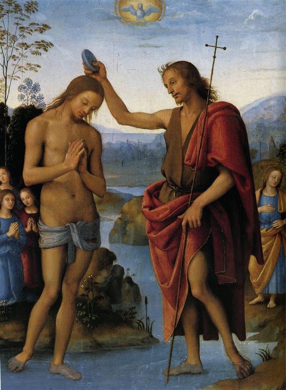 彼得罗·佩鲁吉诺（Pietro Perugino，意大利）-基督的洗礼 1