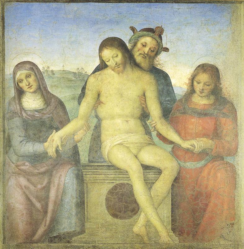 彼得罗·佩鲁吉诺（Pietro Perugino，意大利）-基督在圣母怜子图