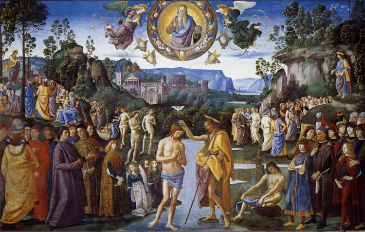 彼得罗·佩鲁吉诺（Pietro Perugino，意大利）-基督的洗礼