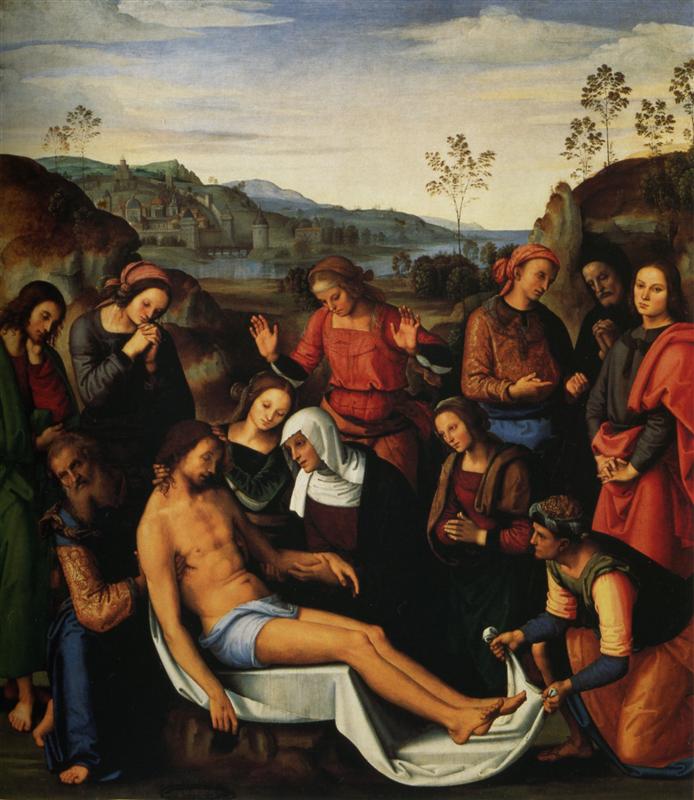 彼得罗·佩鲁吉诺（Pietro Perugino，意大利）-死去的基督的哀悼（沉积）